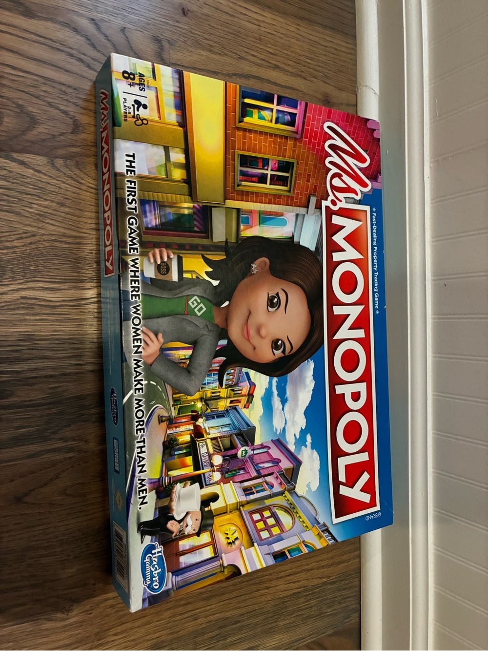 Hasbro Ms. Monopoly Board Game - Blue, Red and Yellow Box